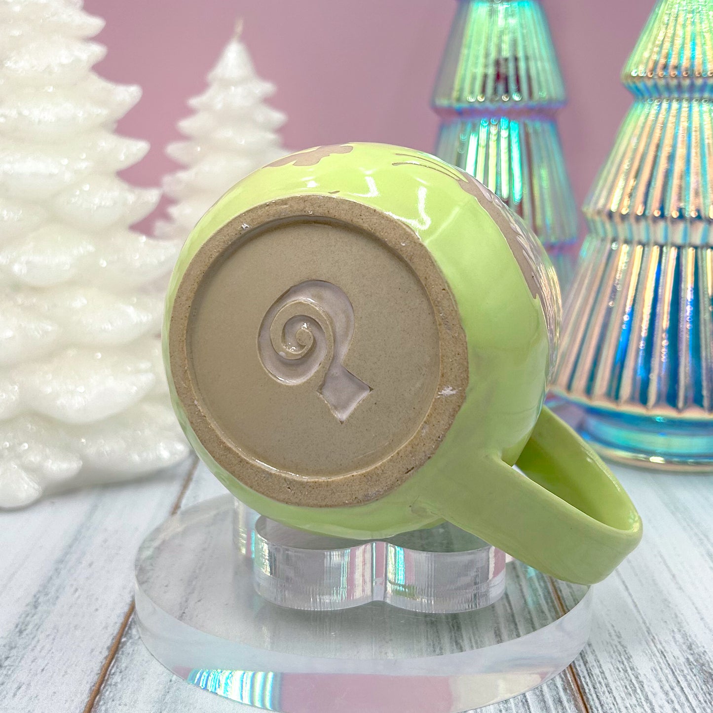 Light Green Butterfly Ceramic Mug