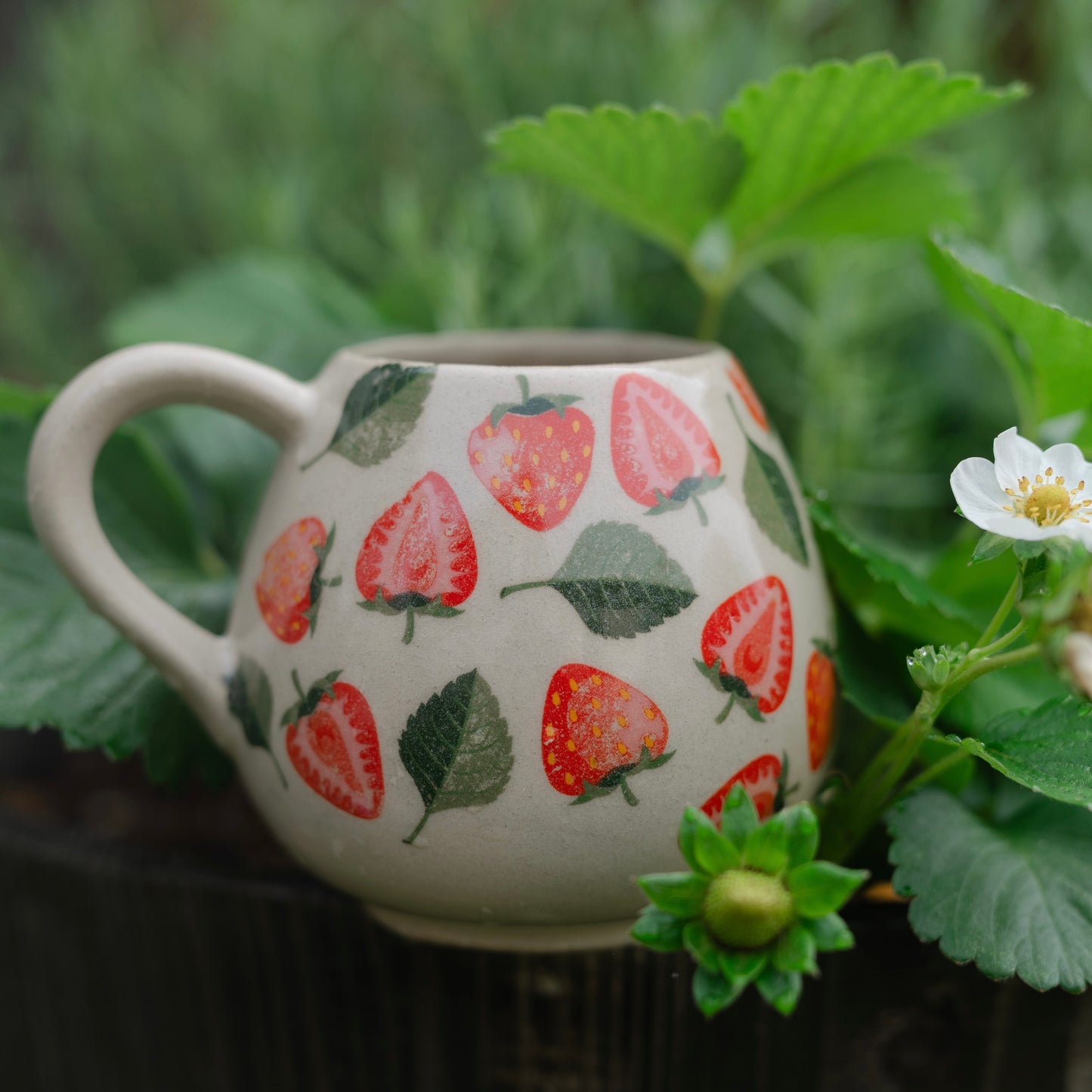Strawberry 12 Ounce Ceramic Mug