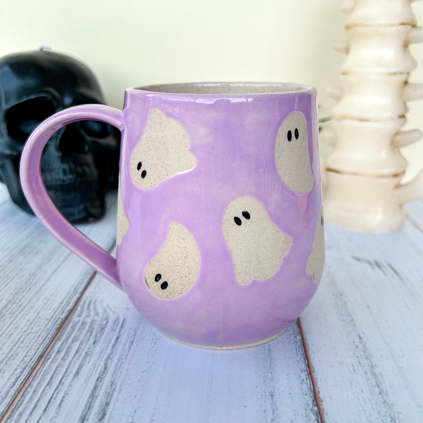 Purple Ghost 16 Ounce Ceramic Mug