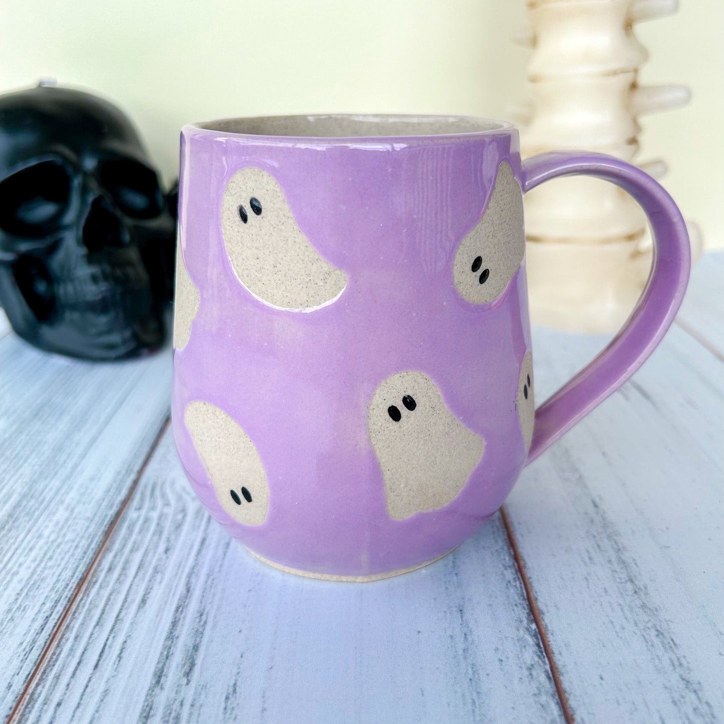 Purple Ghost 16 Ounce Ceramic Mug