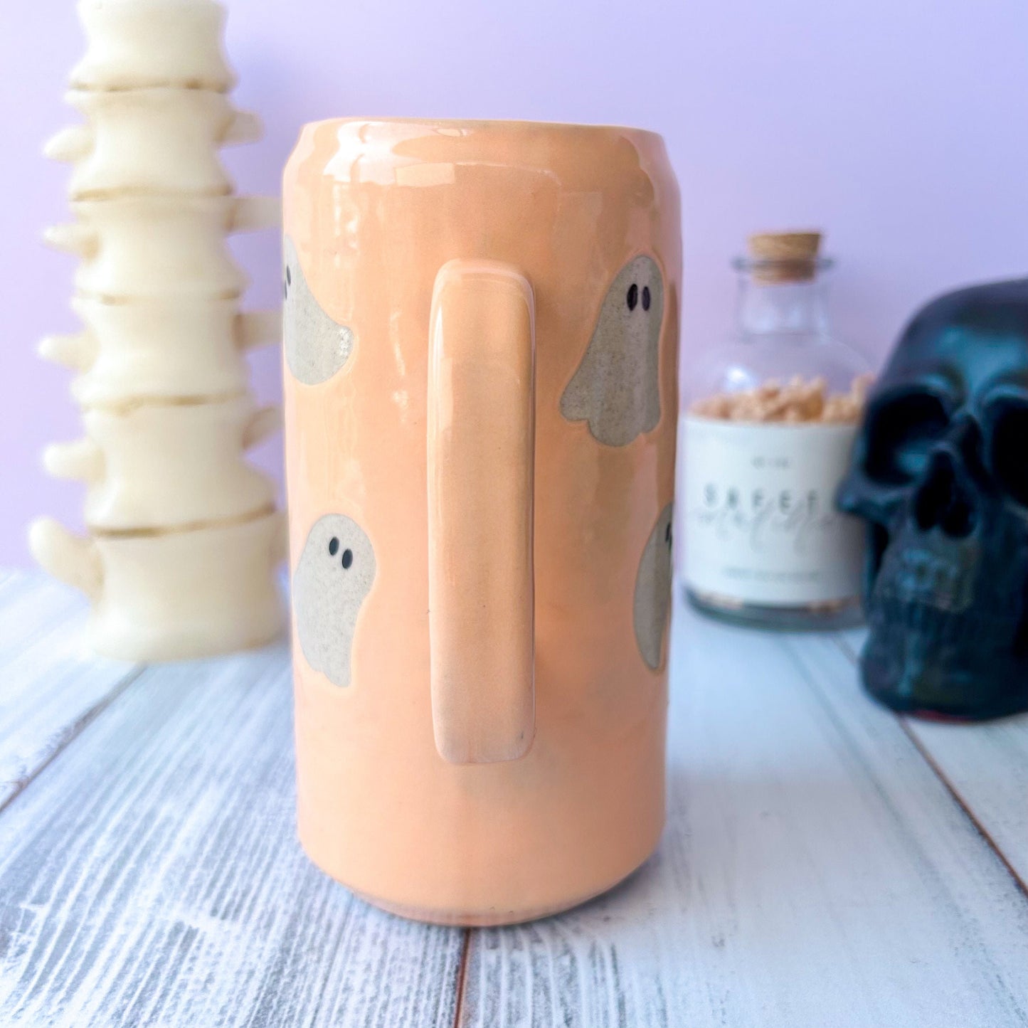 Peach Ghost Tumbler Ceramic Mug