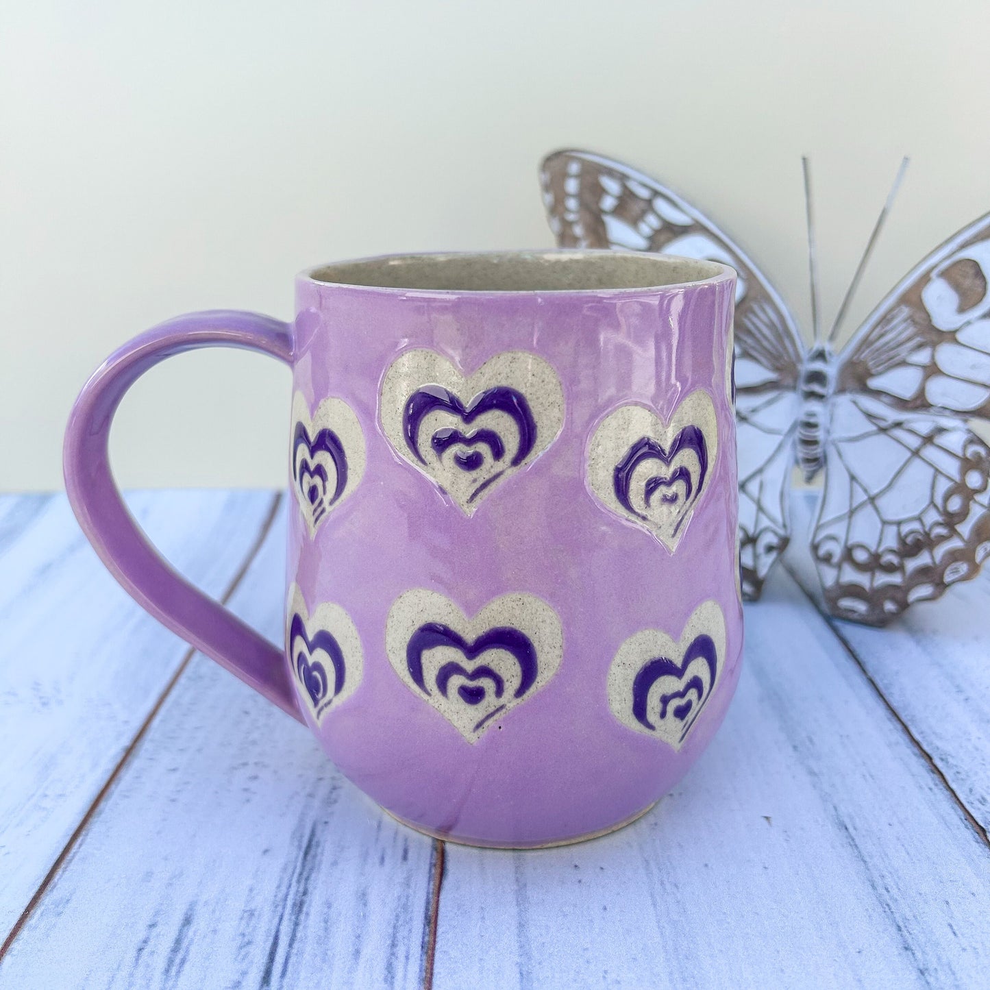 Purple Heart 16 Ounce Ceramic Mug