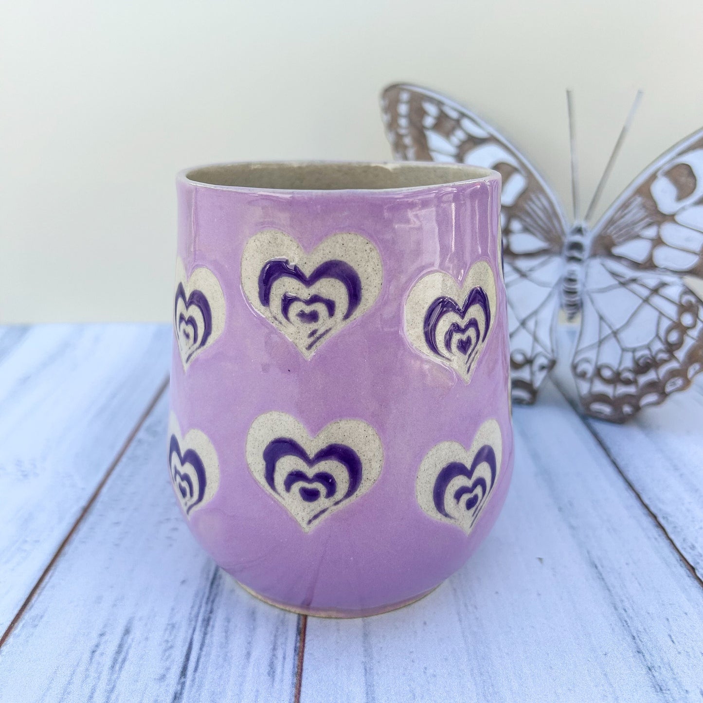 Purple Heart 16 Ounce Ceramic Mug