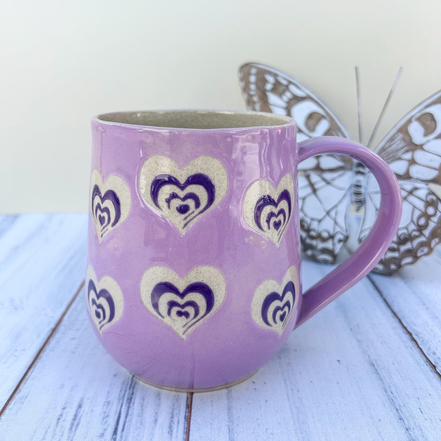 Purple Heart 16 Ounce Ceramic Mug