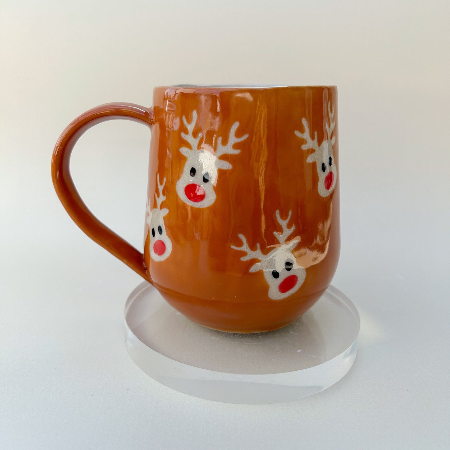 Brown Reindeer 16 Ounce Ceramic Mug
