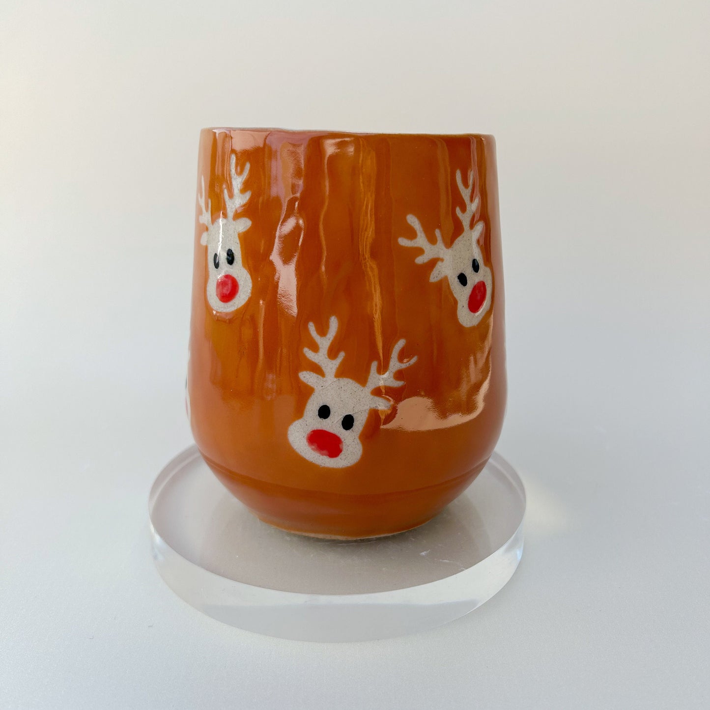Brown Reindeer 16 Ounce Ceramic Mug