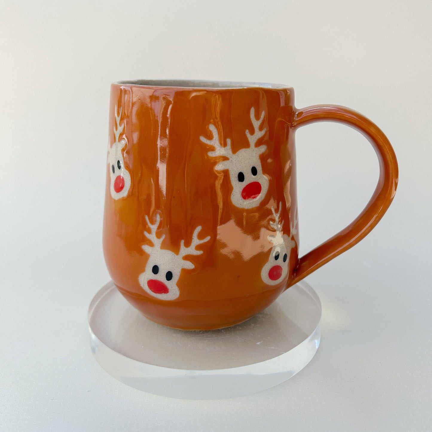 Brown Reindeer 16 Ounce Ceramic Mug