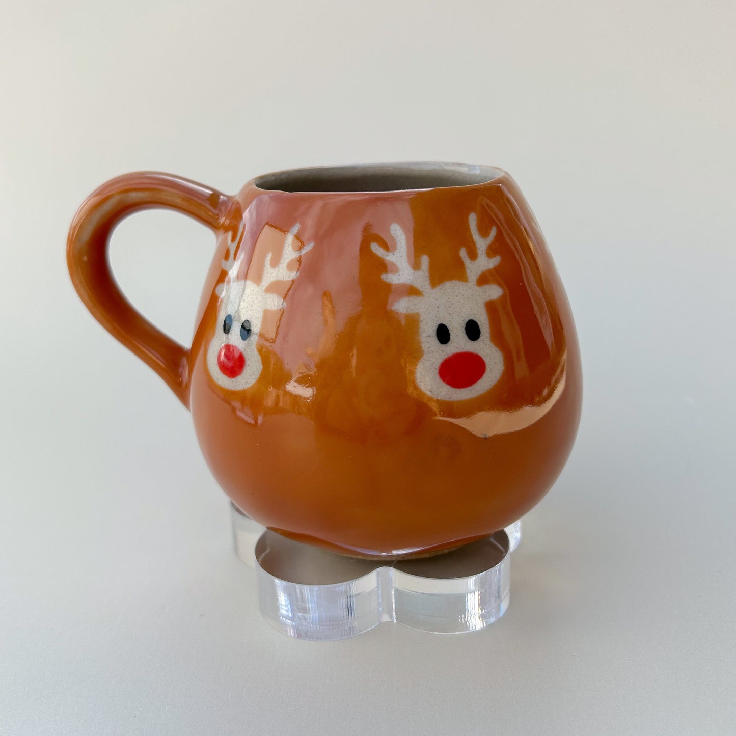 Brown Reindeer 12 Ounce Ceramic Mug