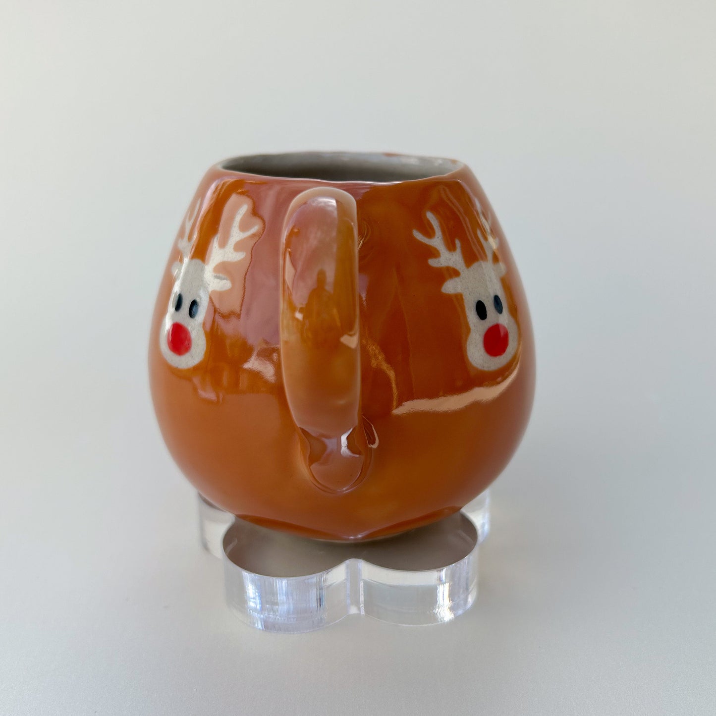 Brown Reindeer 12 Ounce Ceramic Mug