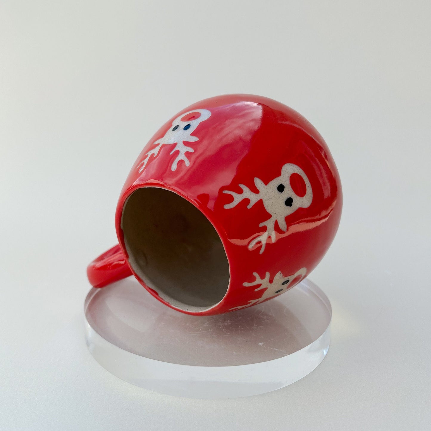 Red Reindeer 12 Ounce Ceramic Mug