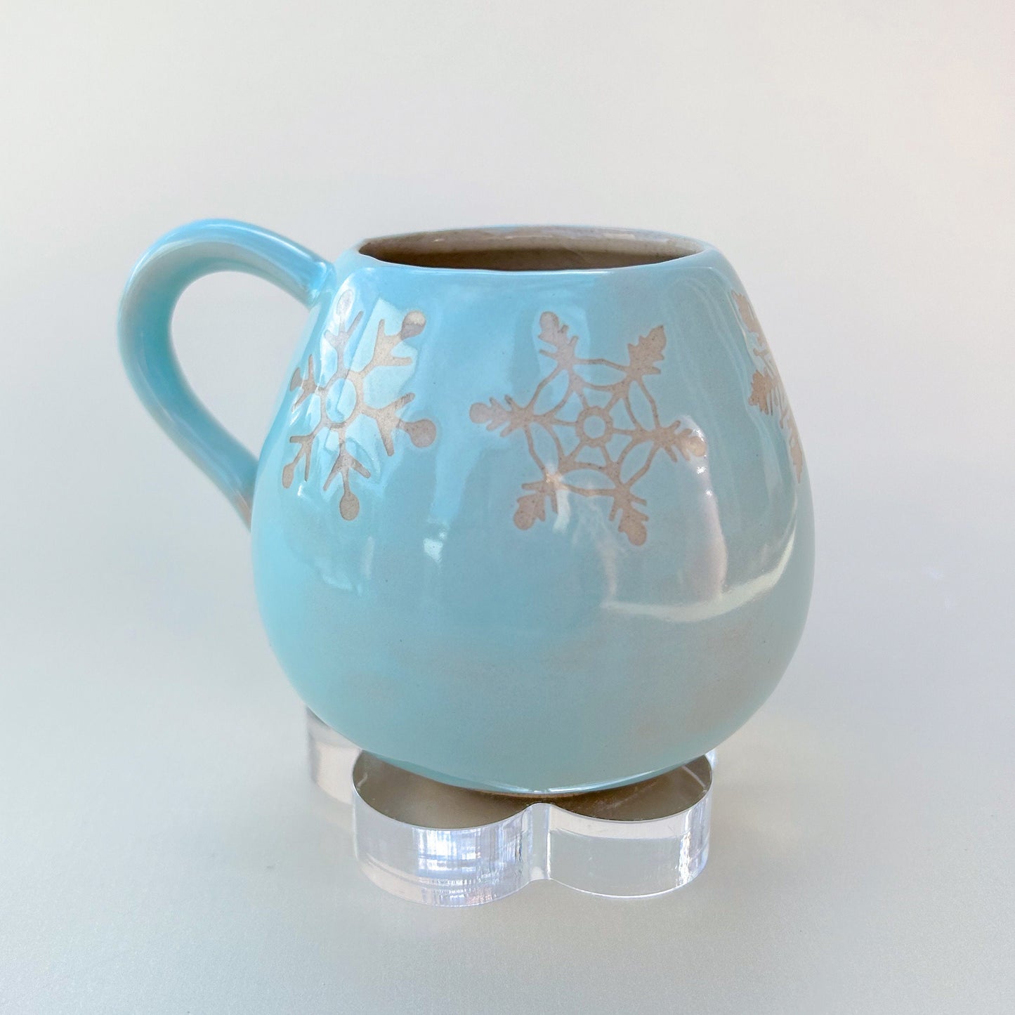 Blue Snowflake 12 Ounce Ceramic Mug