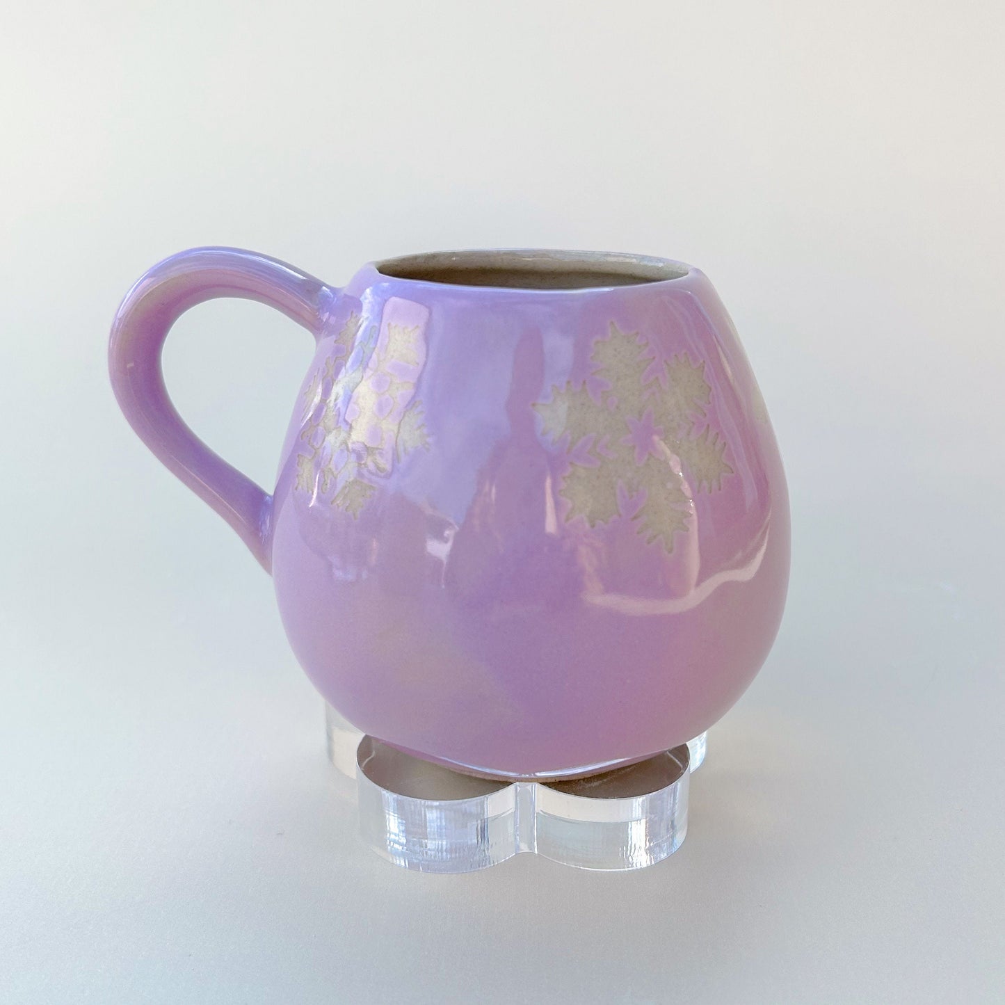 Purple Snowflake 12 Ounce Ceramic Mug