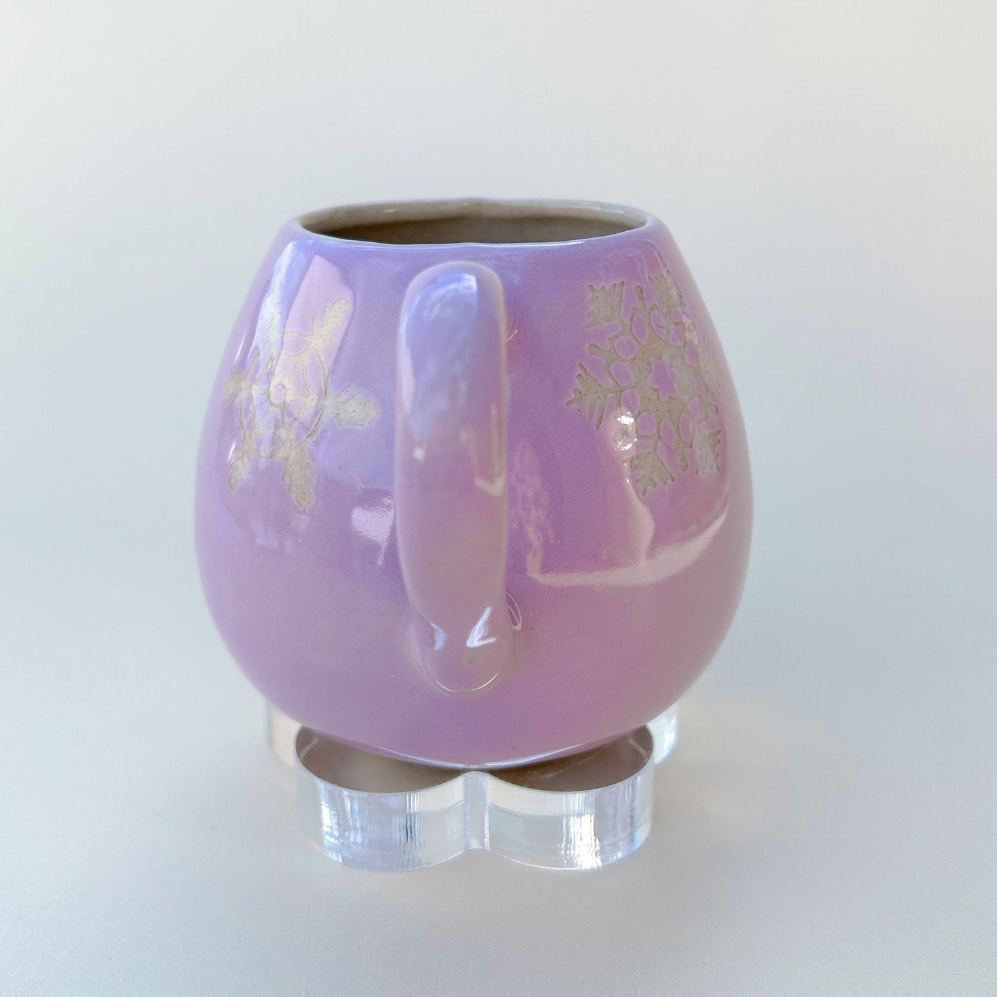 Purple Snowflake 12 Ounce Ceramic Mug