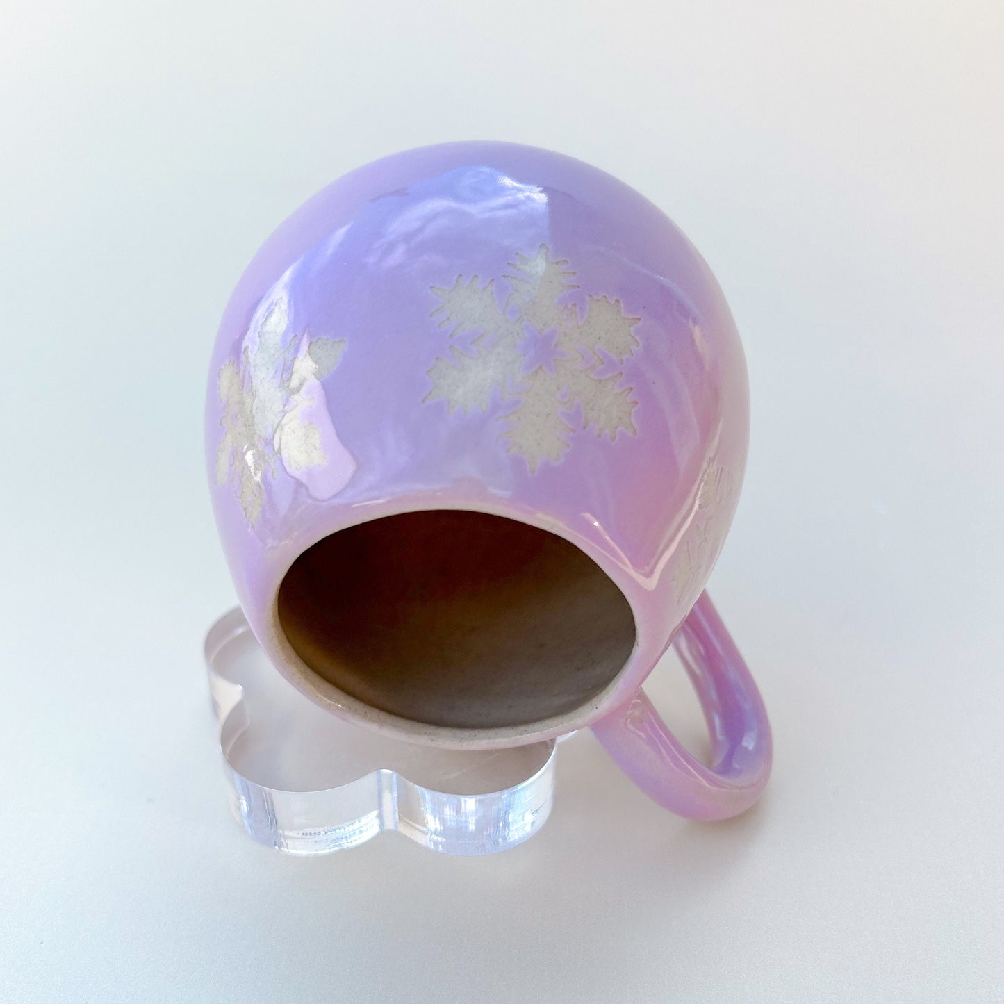 Purple Snowflake 12 Ounce Ceramic Mug