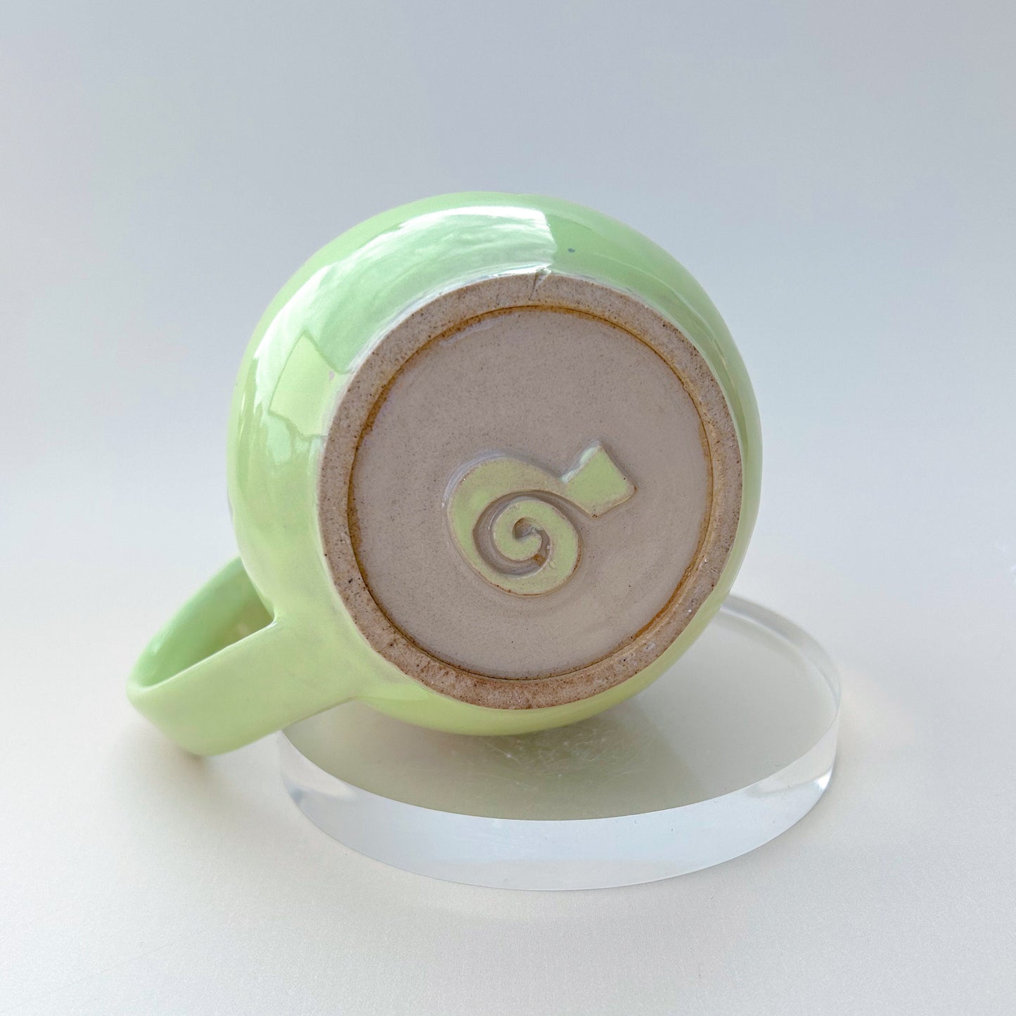 Light Green and Purple Heart 16 Ounce Ceramic Mug