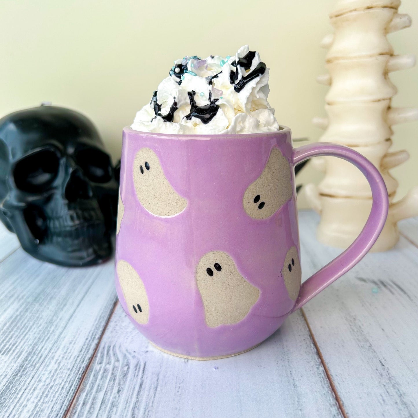Purple Ghost 16 Ounce Ceramic Mug
