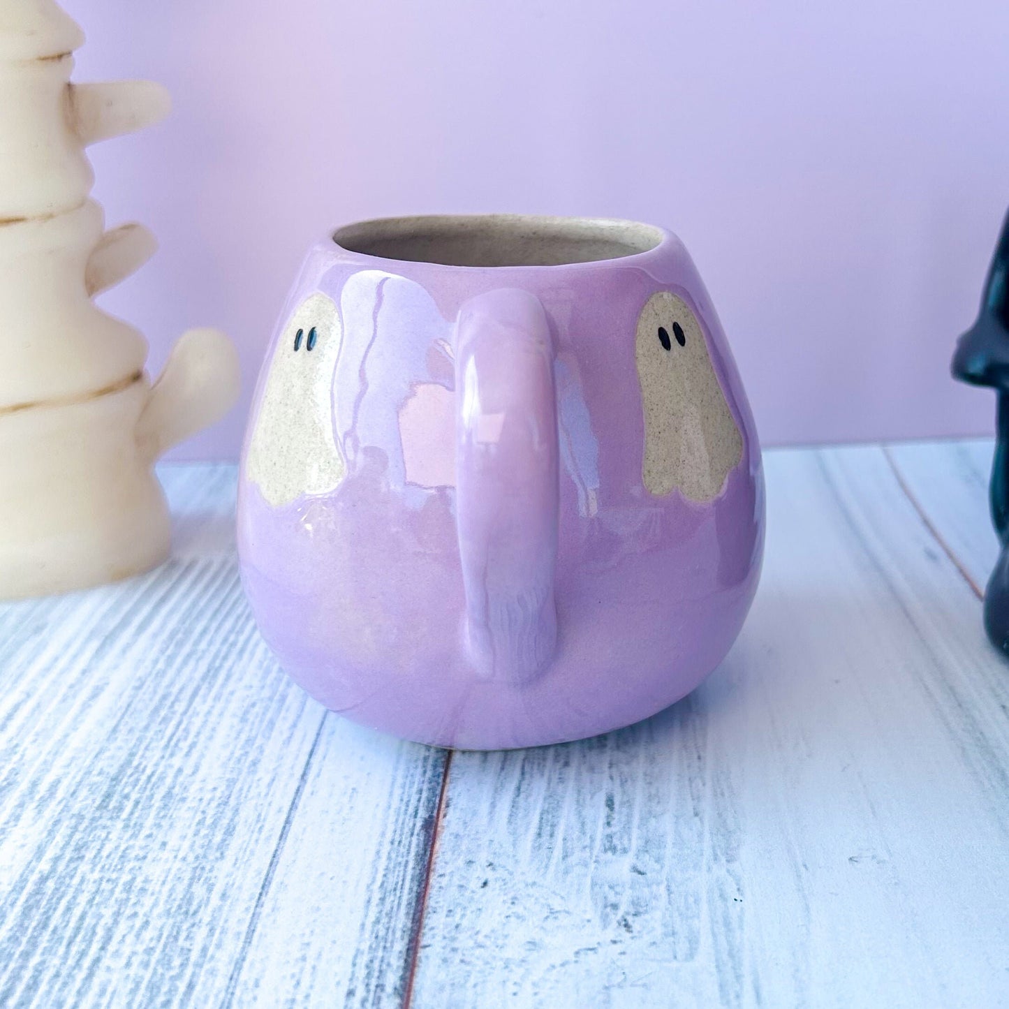 Purple Ghost 12 Oz Ceramic Mug
