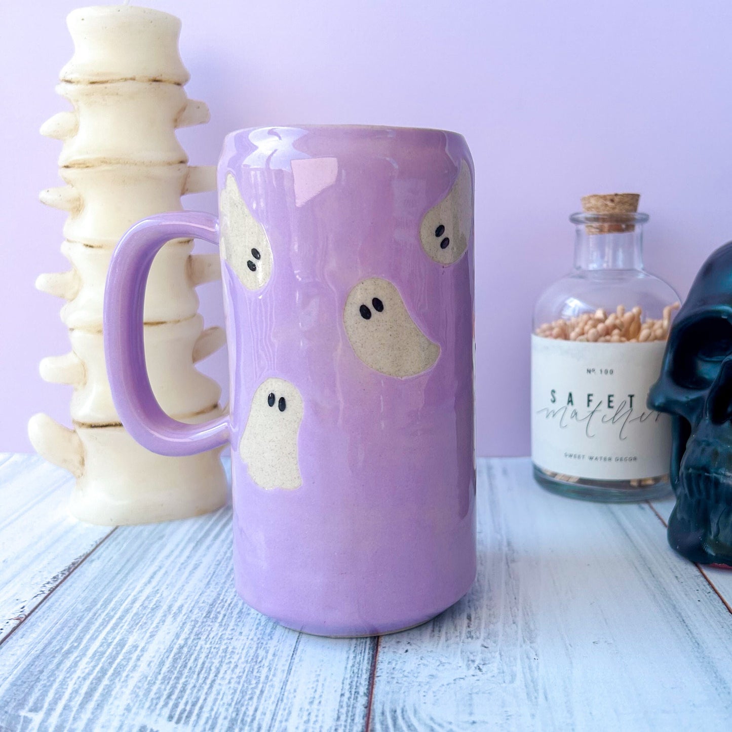 Purple Ghost Tumbler Ceramic Mug