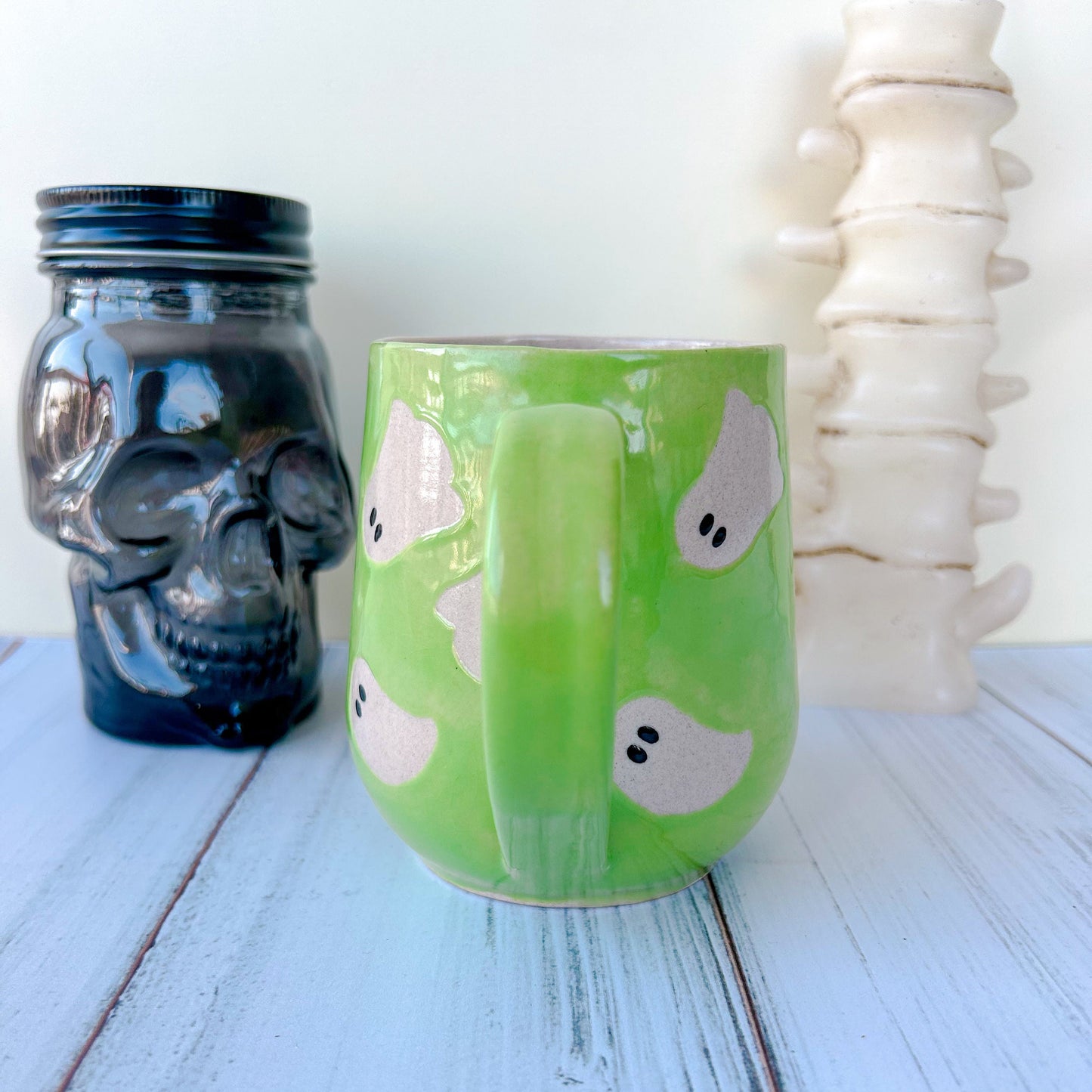 Green Ghost 16 Ounce Ceramic Mug