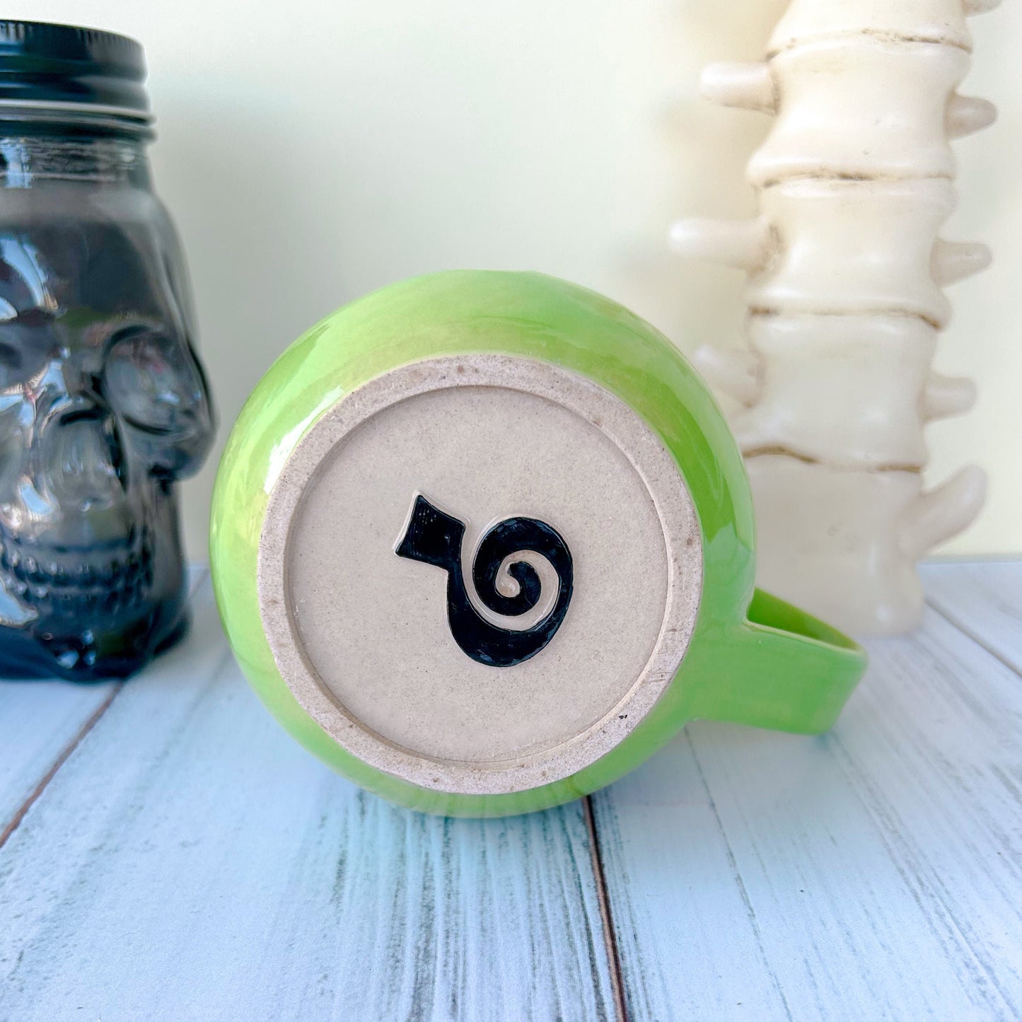 Green Ghost 16 Ounce Ceramic Mug