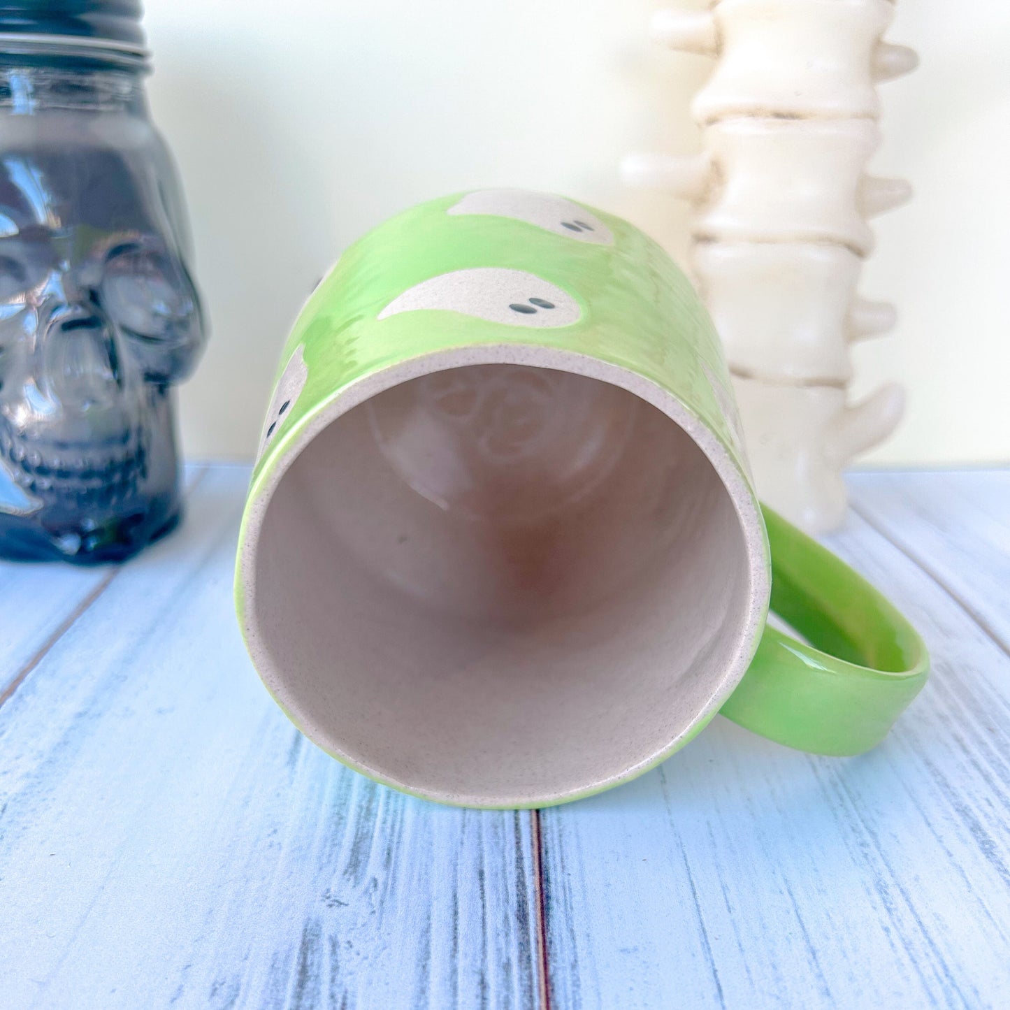 Green Ghost 16 Ounce Ceramic Mug