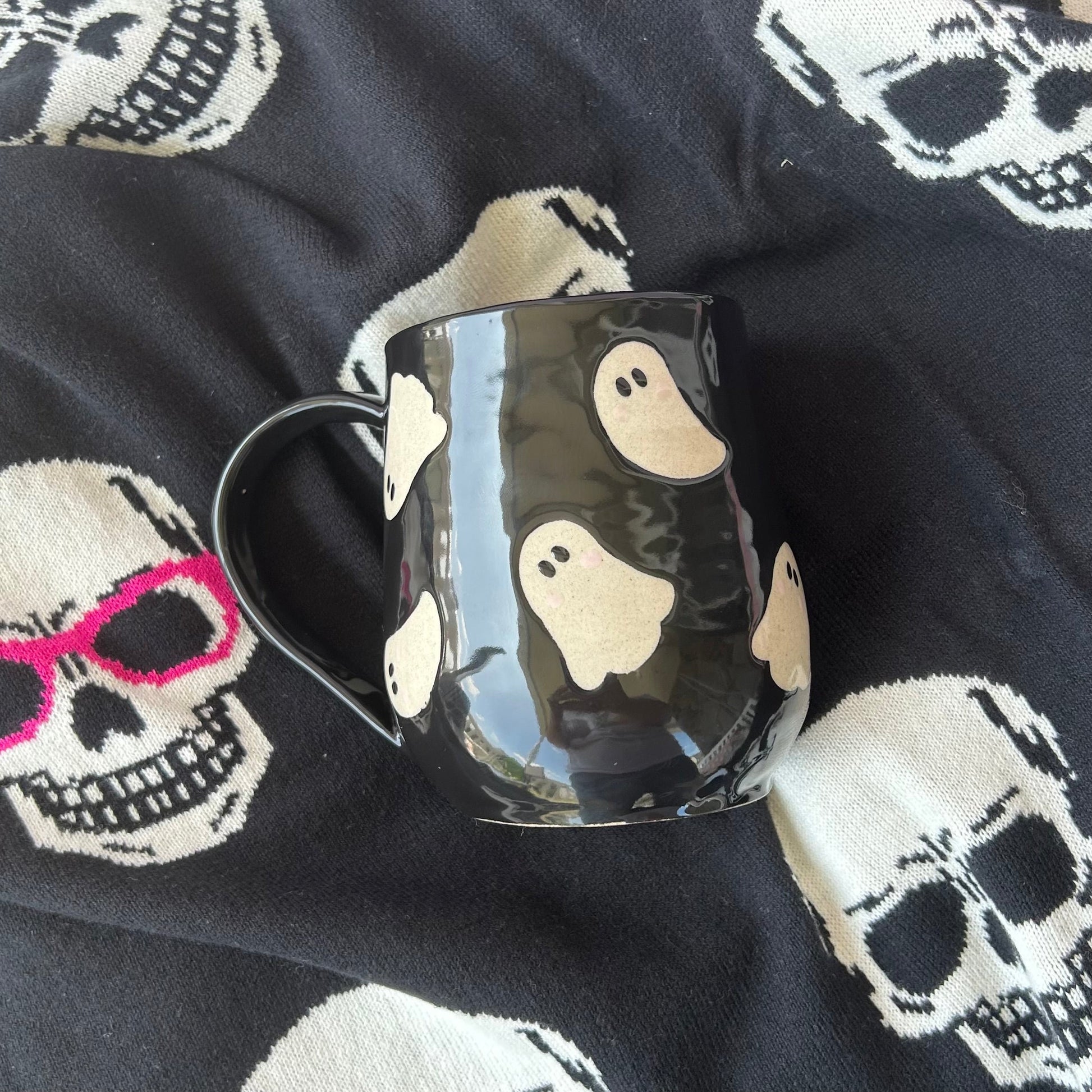Black Ghost 16 Ounce Ceramic Mug