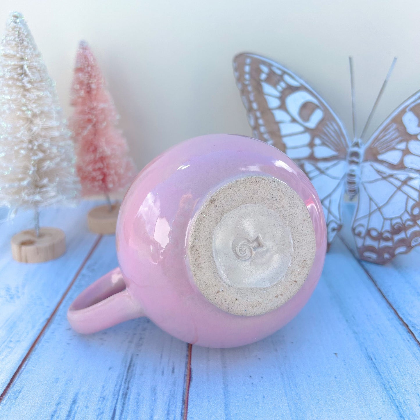 Pink and Red Heart 12 Ounce Ceramic Mug