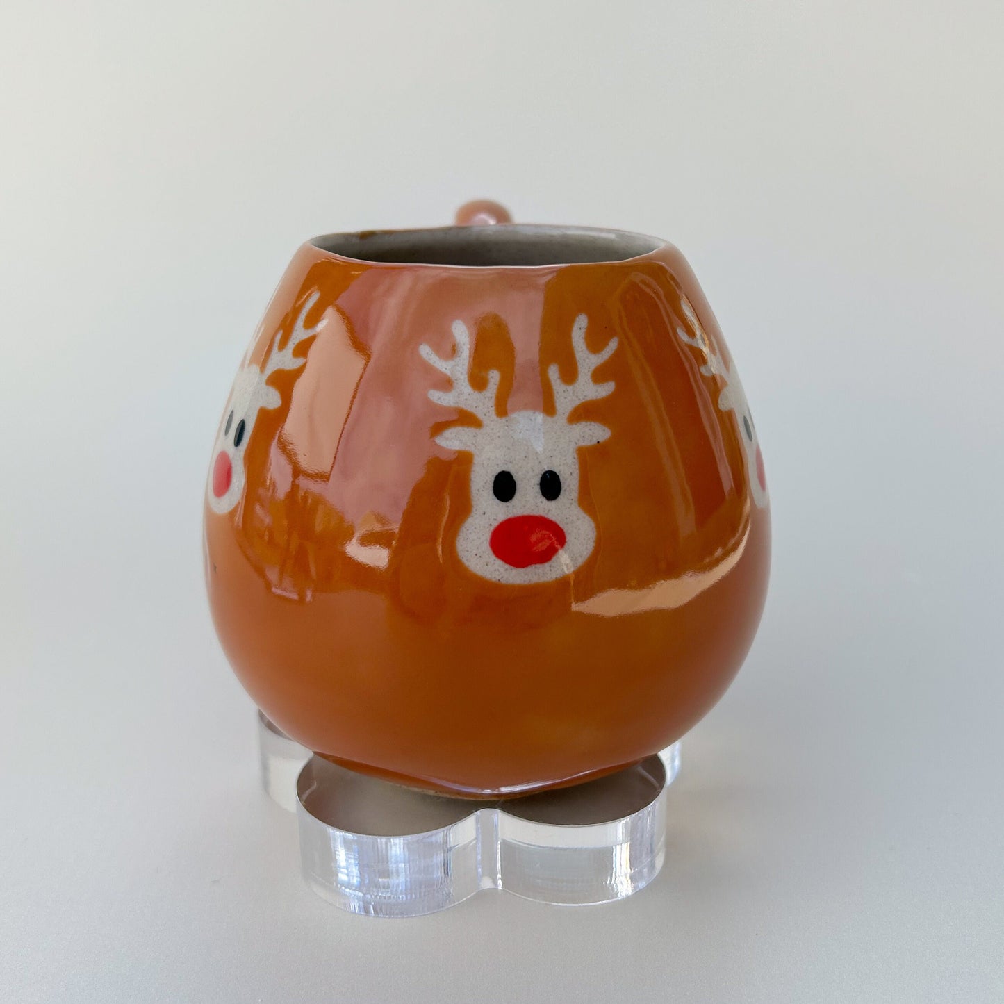 Brown Reindeer 12 Ounce Ceramic Mug