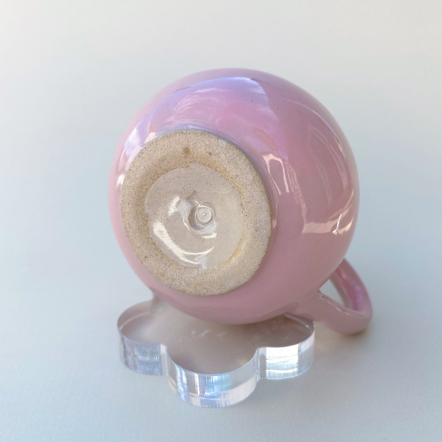 Pink Snowflake 12 Ounce Ceramic Mug