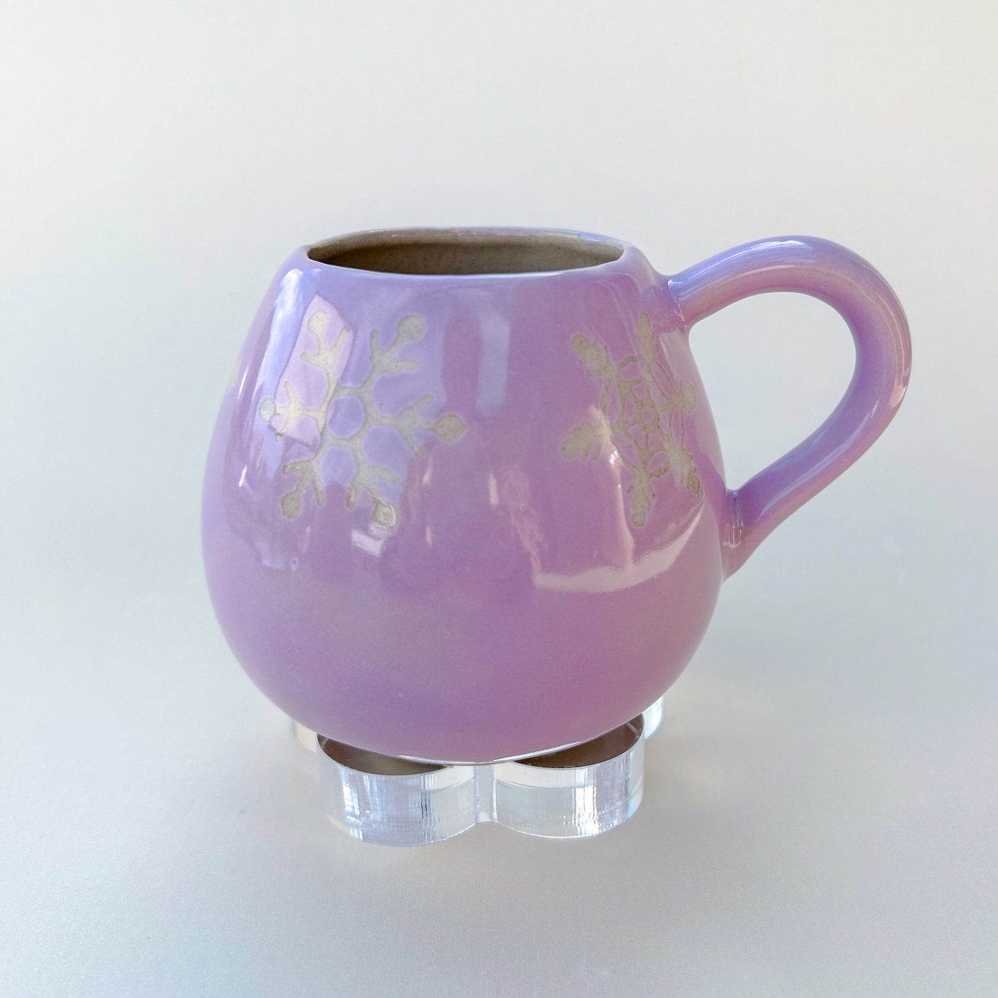 Purple Snowflake 12 Ounce Ceramic Mug