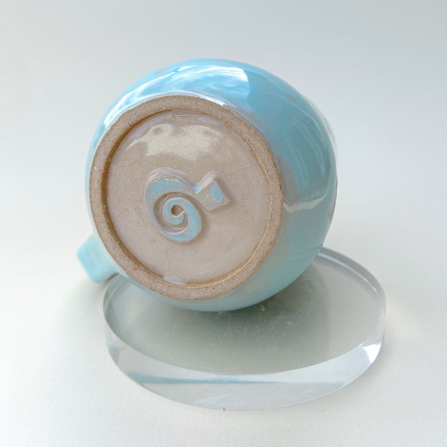 Light Blue Heart 16 Ounce Ceramic Mug
