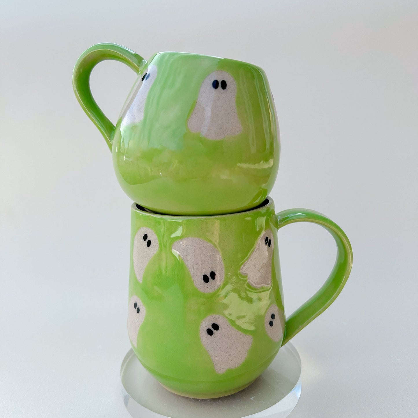 Green Ghost 12 Ounce Ceramic Mug
