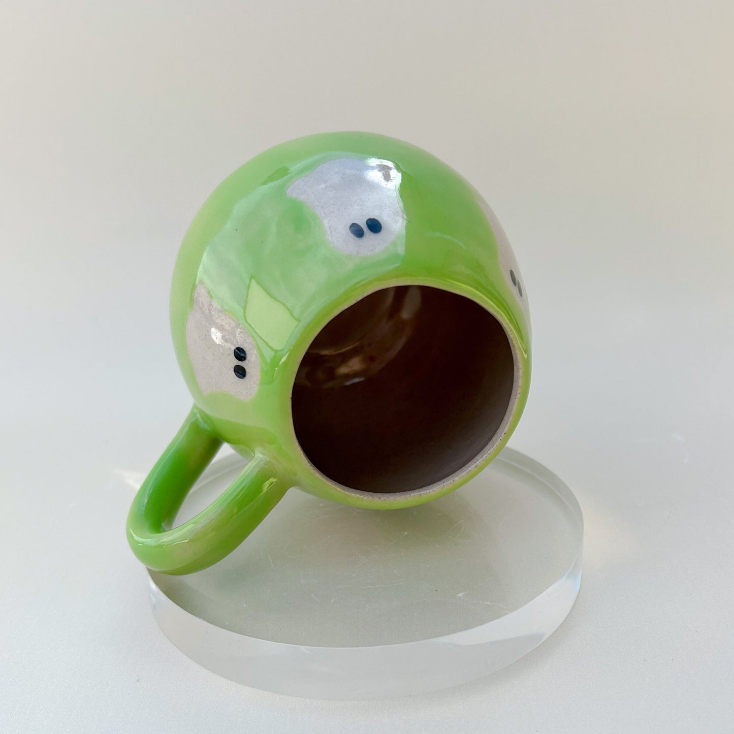 Green Ghost 12 Ounce Ceramic Mug