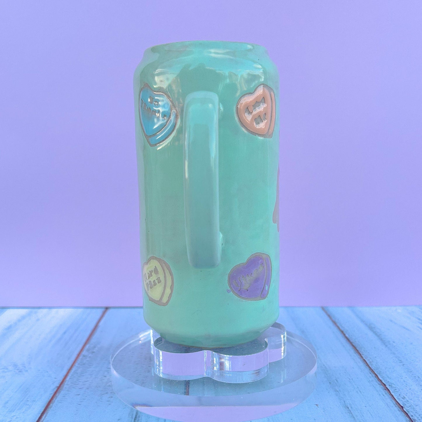 Aqua Valentines Ghost Tumbler Ceramic Mug