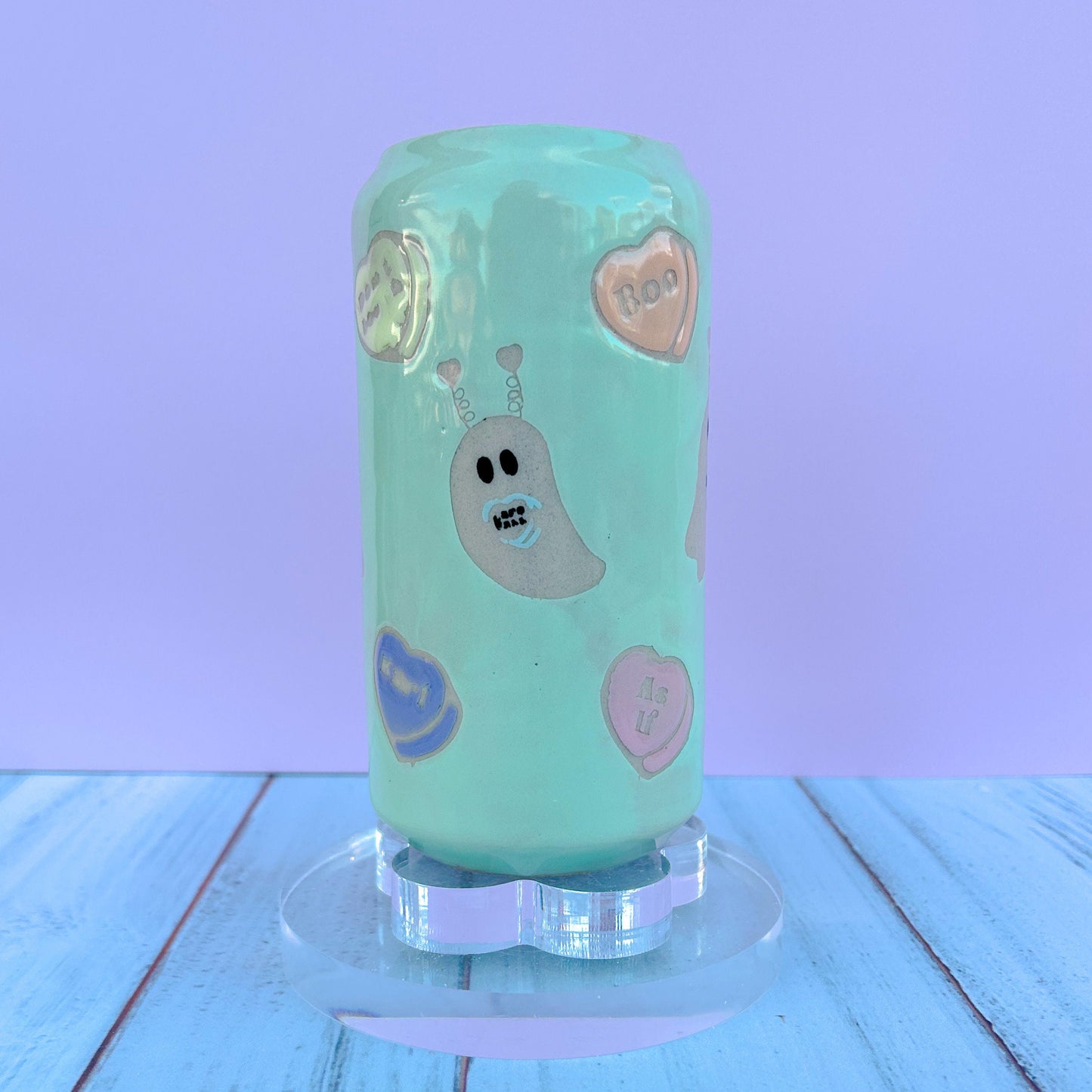 Aqua Valentines Ghost Tumbler Ceramic Mug