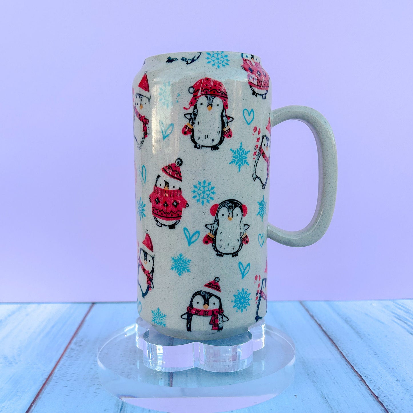 Winter Penguin Tumbler Ceramic Mug