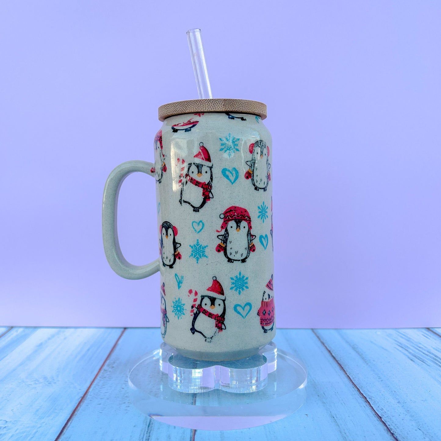 Winter Penguin Tumbler Ceramic Mug