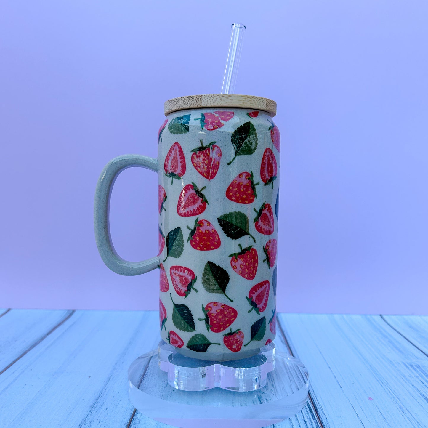 Strawberry Tumbler Ceramic Mug