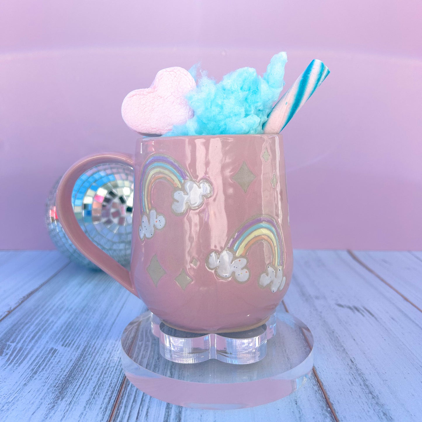 Pink Rainbow Ceramic Mug
