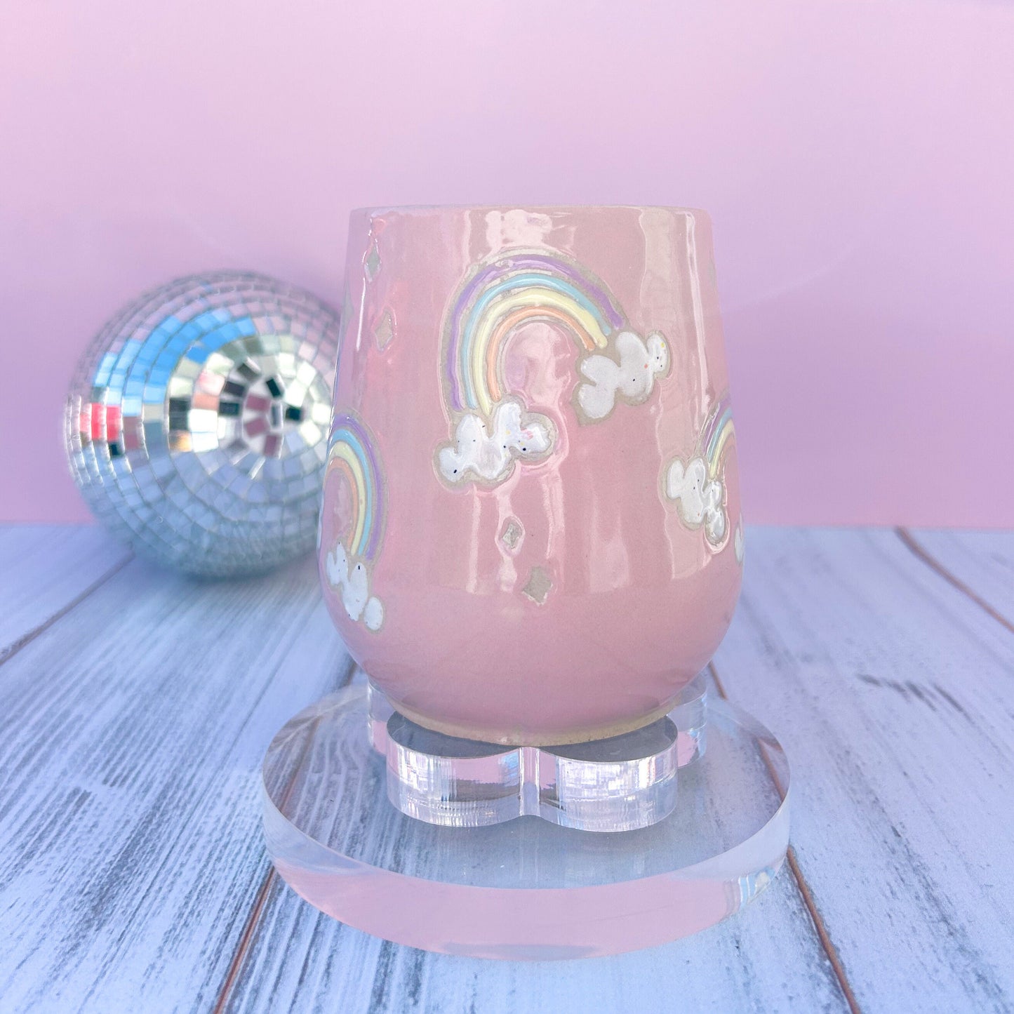 Pink Rainbow Ceramic Mug