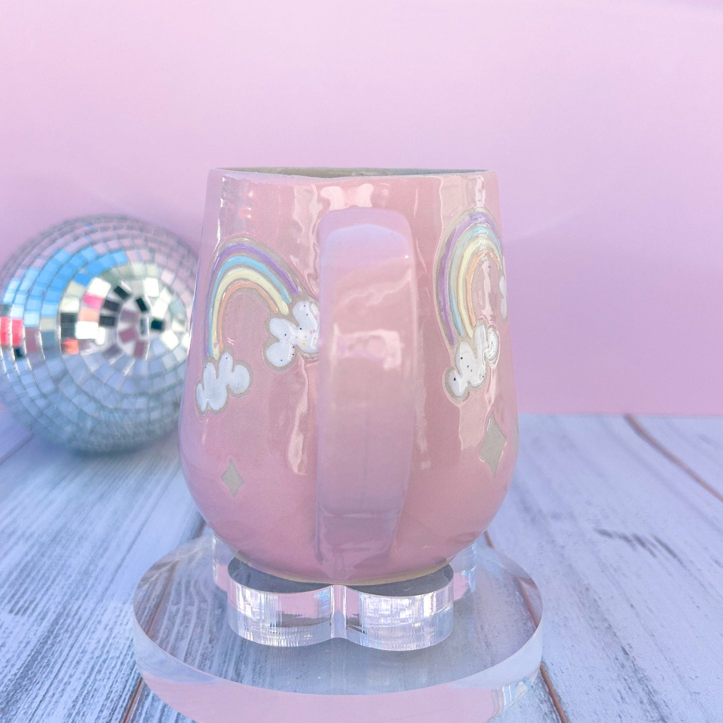 Pink Rainbow Ceramic Mug