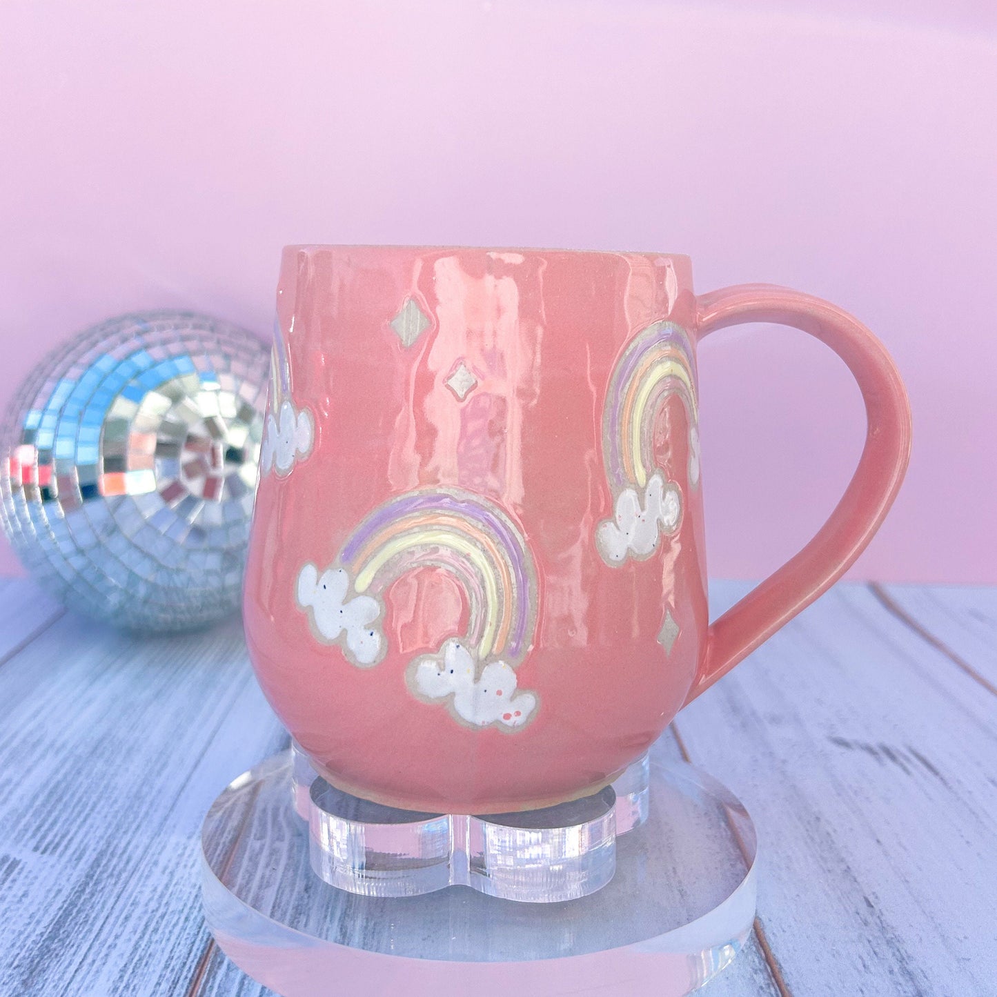 Coral Rainbow Ceramic Mug