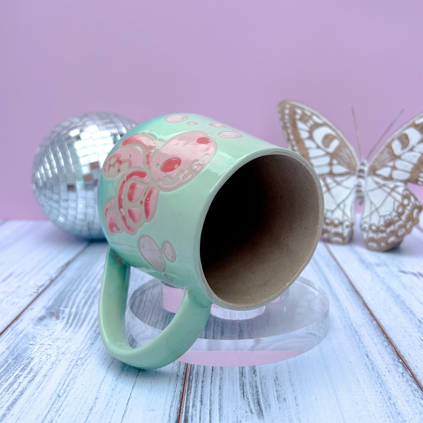 Pink Sea Turtle Ceramic Mug, Handmade Mug, Ceramic Ocean Mug, Beach Mug, Coffee Mug Gift for Her, Beach Lover Mug for Her, Ocean Gift Her