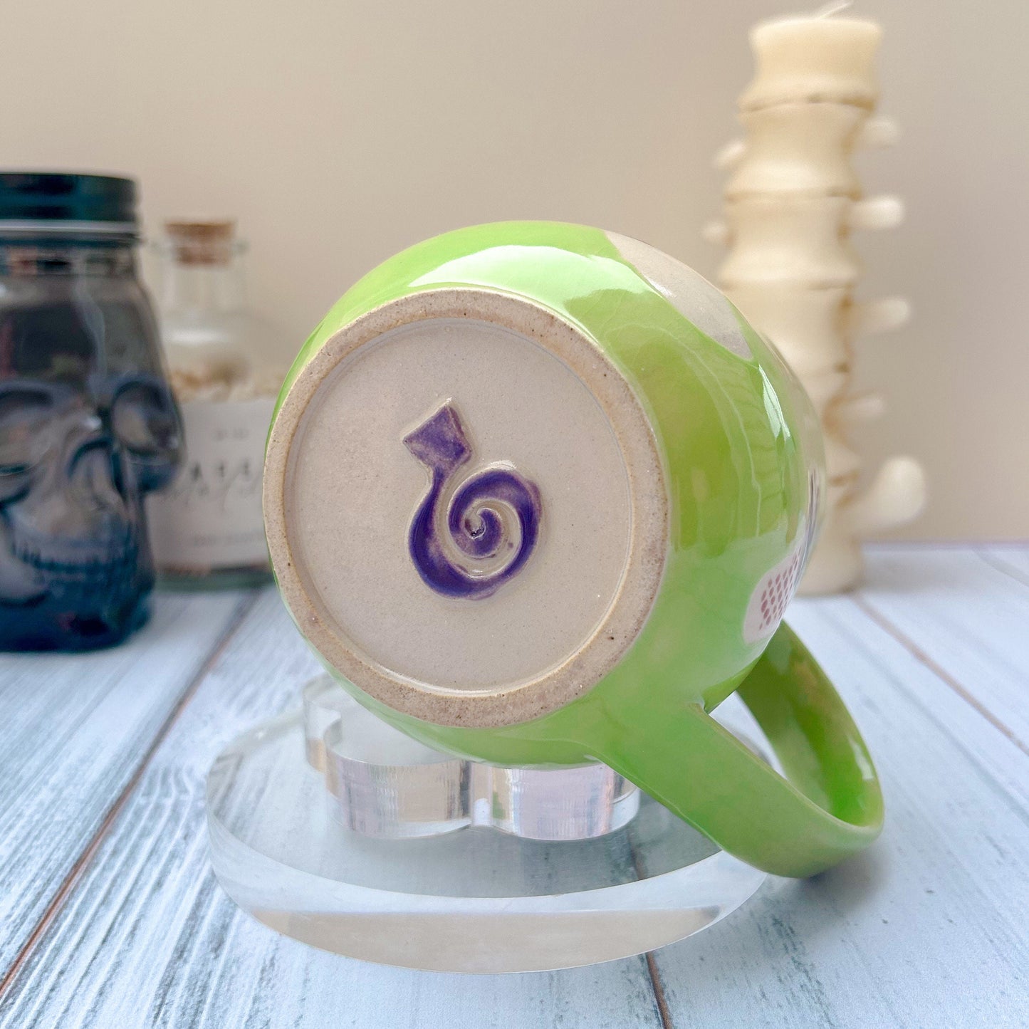 Green Ghost Ice Cream Ceramic Mug