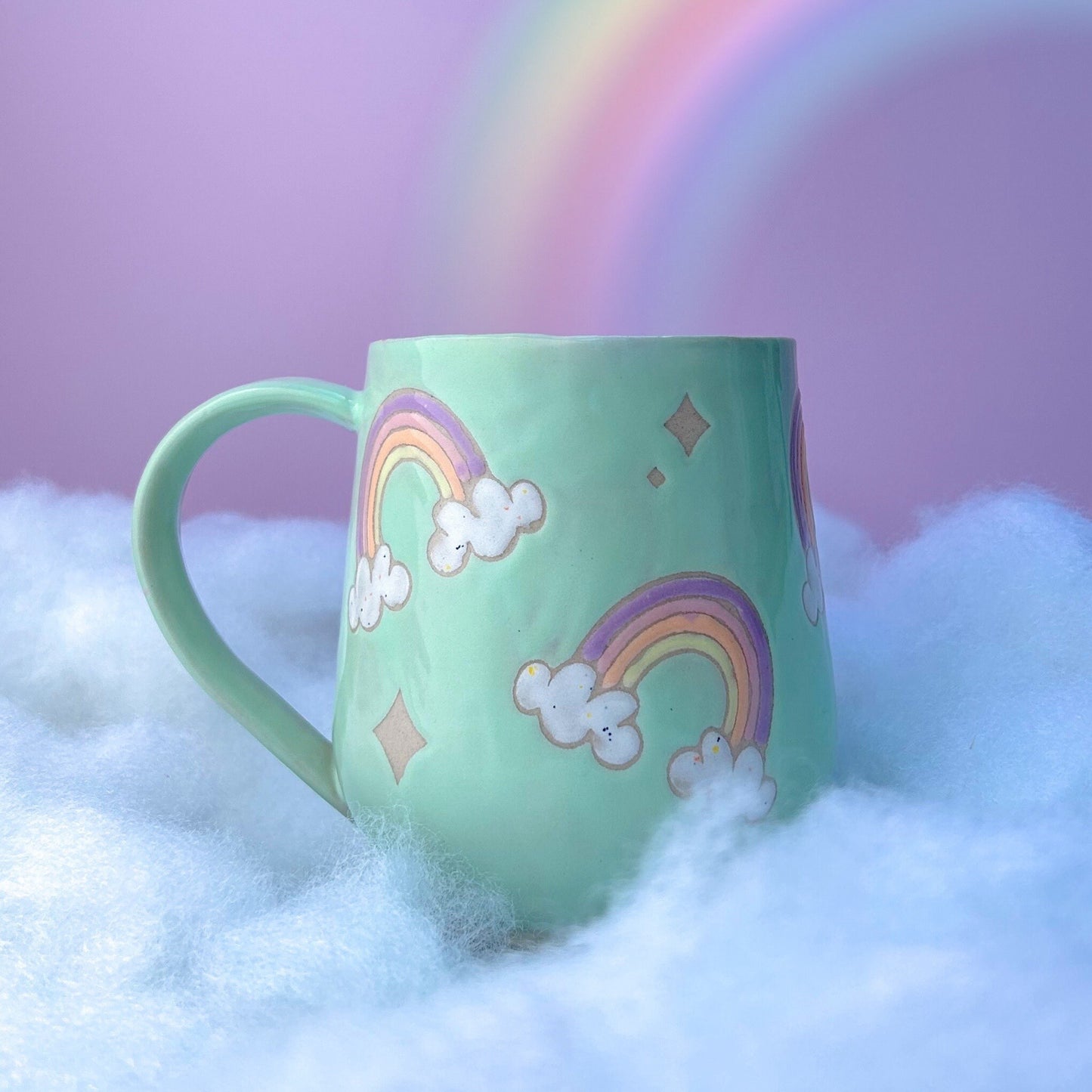 Aqua Rainbow 16 Ounce Ceramic Mug