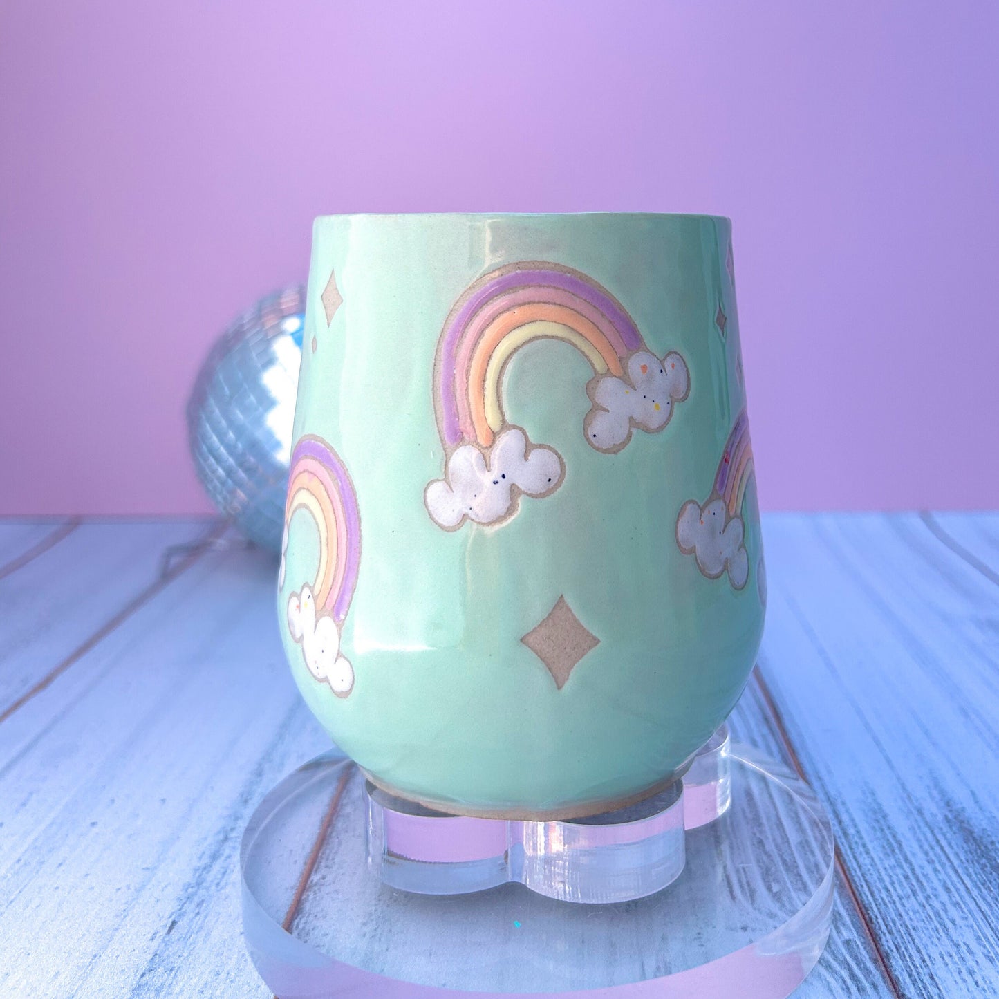 Aqua Rainbow 16 Ounce Ceramic Mug