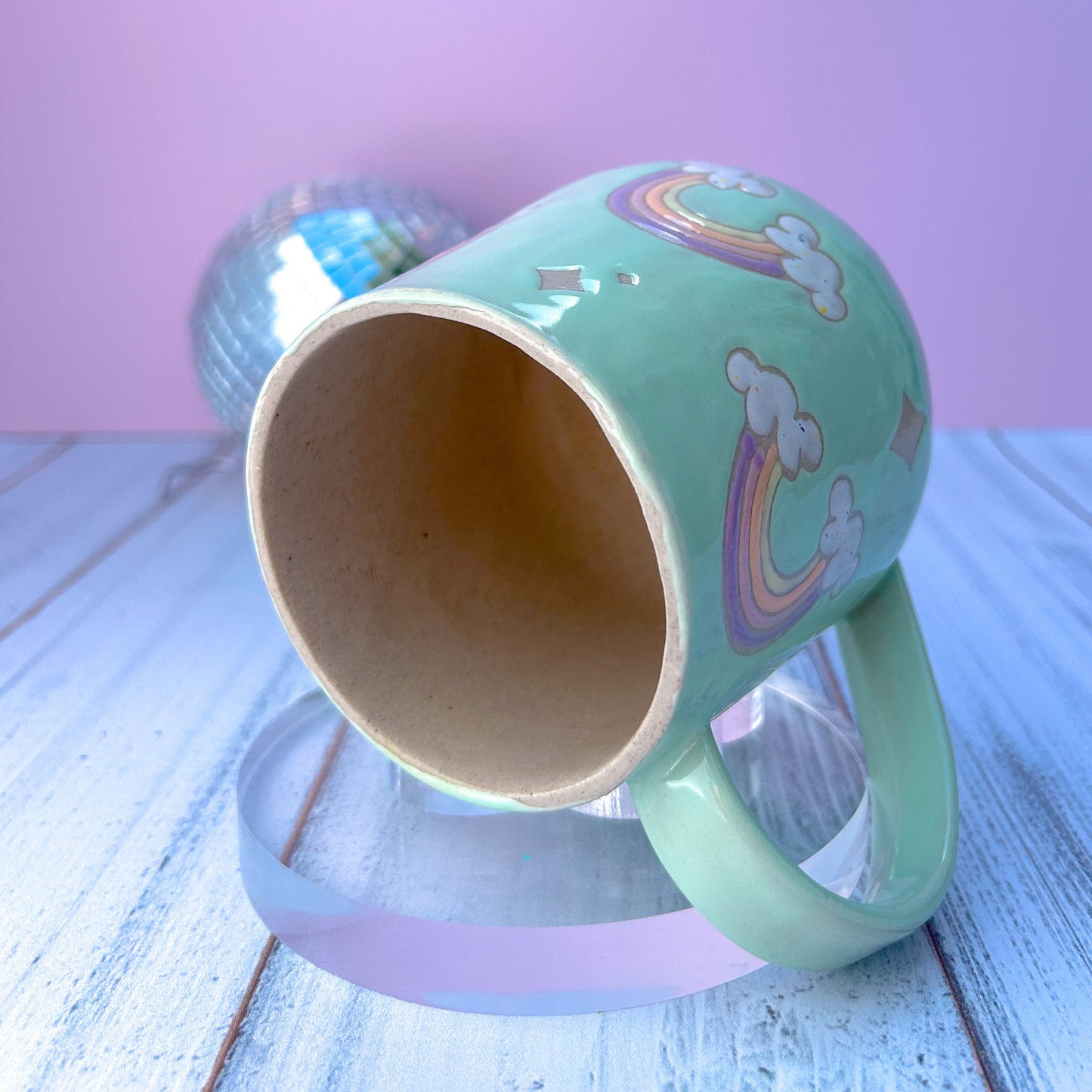 Aqua Rainbow 16 Ounce Ceramic Mug