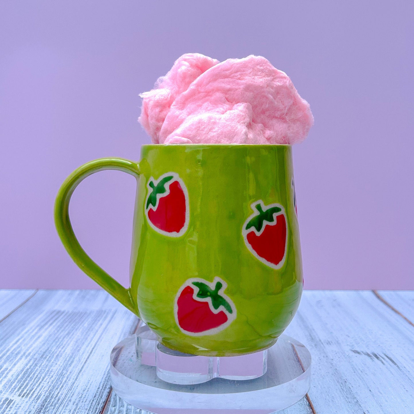 Green Strawberry Ceramic Mug