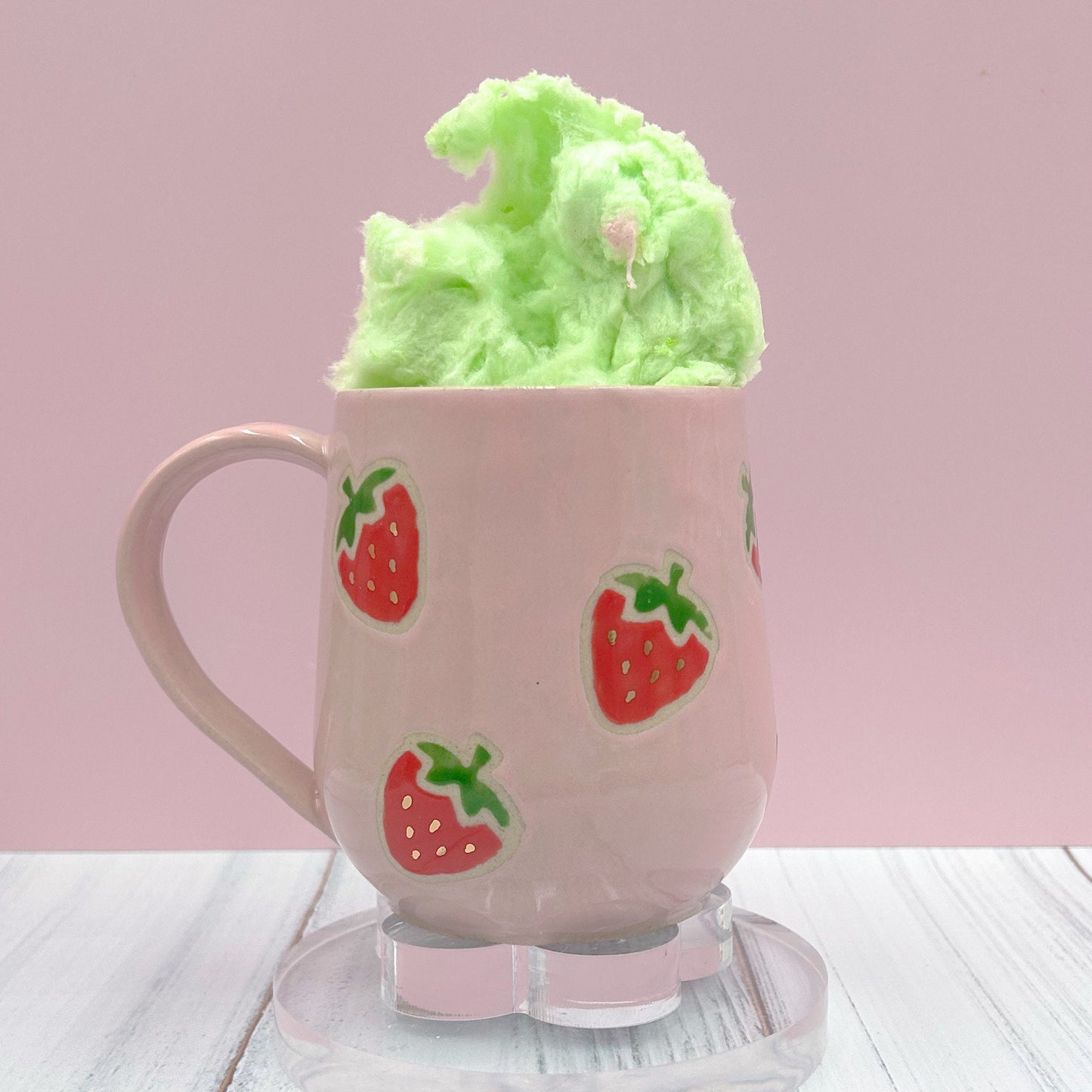 Pink Gold Strawberry Ceramic Mug