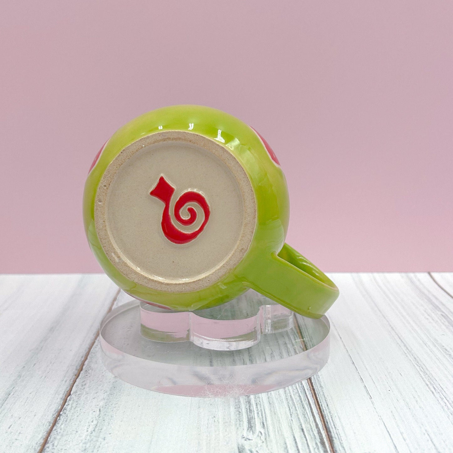 Green Gold Strawberry Ceramic Mug